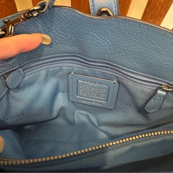 Coach Mercer Blue Crossbody Satchel Purse Multiple Pockets Roomy Dustbag - Picture 2 of 16